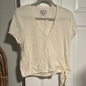 Cream Wrap Top-Madewell
